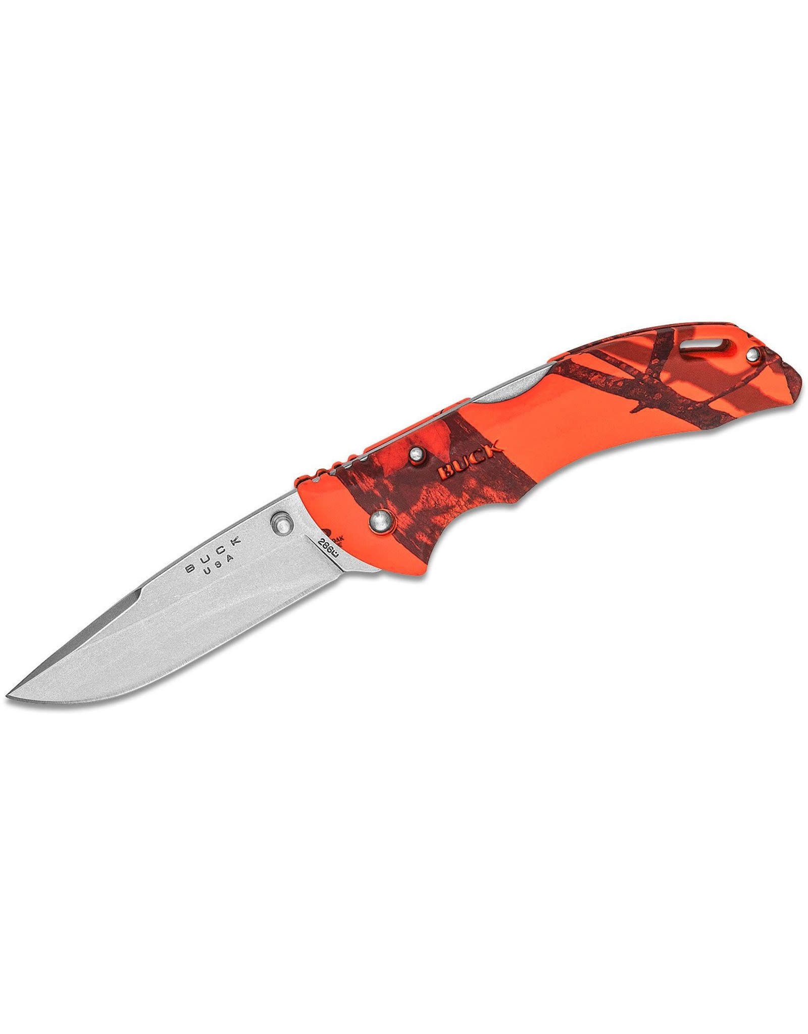 Buck Knives Buck 286 Bantam BHW Folding 3-5/8" Plain Satin Blade, Mossy Oak Blaze Handles 0286CMS9