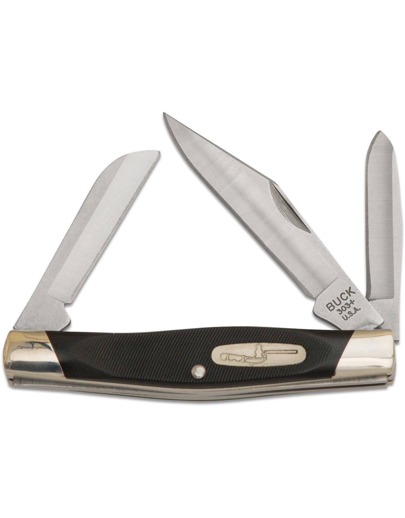 Buck Knives Buck 303 Cadet 3.25" Closed 3 Blade Everyday Pocket Stockman Knife 0303BKS