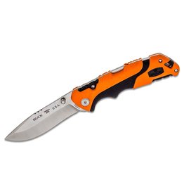 Buck Knives Buck 659 Large Pursuit Pro Folding Knife 3.625" S35VN Stainless Steel Drop Point, Orange GRN and Rubber Handles, Polyester Sheath - 12754