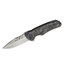Buck Knives Buck 841 Sprint Pro Flipper Knife 3.125" CPM-S45VN Stainless Steel Drop Point, Marbled Carbon Fiber Handles - 13436