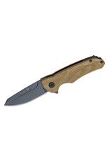 Buck Knives Buck 843 Sprint Ops Flipper Knife 3.125" S30V Black Reverse Tanto, Green Canvas Micarta Handles - 13440