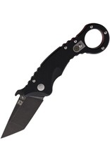 Spartan Blades Spartan Blades Field Grade Tu Lam Ronin Shoto Folding Karambit Knife 3.25" CTS-XHP Black TiNi Tanto Blade, Textured Black G10 Handles with Pinky Ring, Liner Lock - SFBL9BK