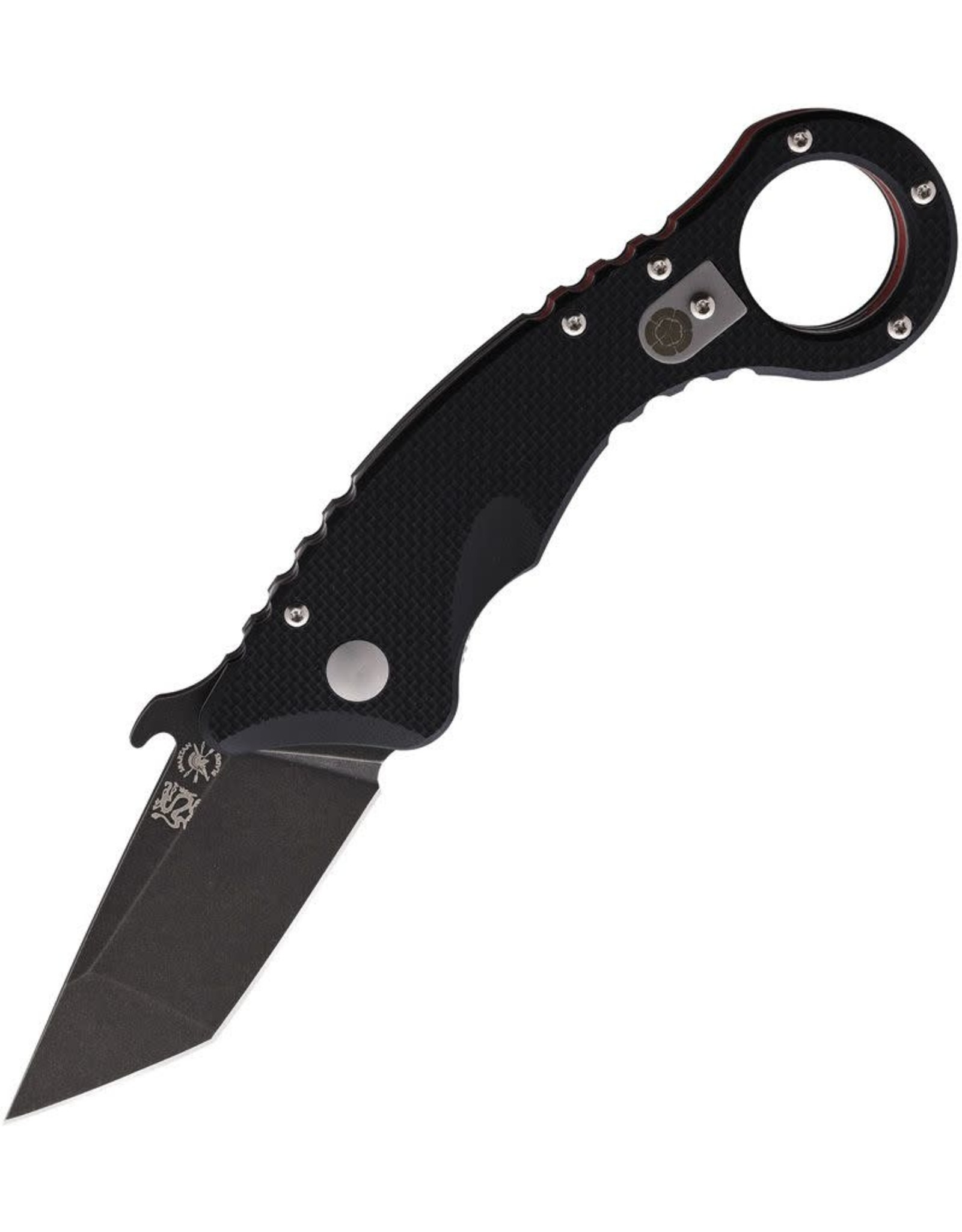 Spartan Blades Spartan Blades Field Grade Tu Lam Ronin Shoto Folding Karambit Knife 3.25" CTS-XHP Black TiNi Tanto Blade, Textured Black G10 Handles with Pinky Ring, Liner Lock - SFBL9BK