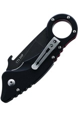 Spartan Blades Spartan Blades Field Grade Tu Lam Ronin Shoto Folding Karambit Knife 3.25" CTS-XHP Black TiNi Tanto Blade, Textured Black G10 Handles with Pinky Ring, Liner Lock - SFBL9BK