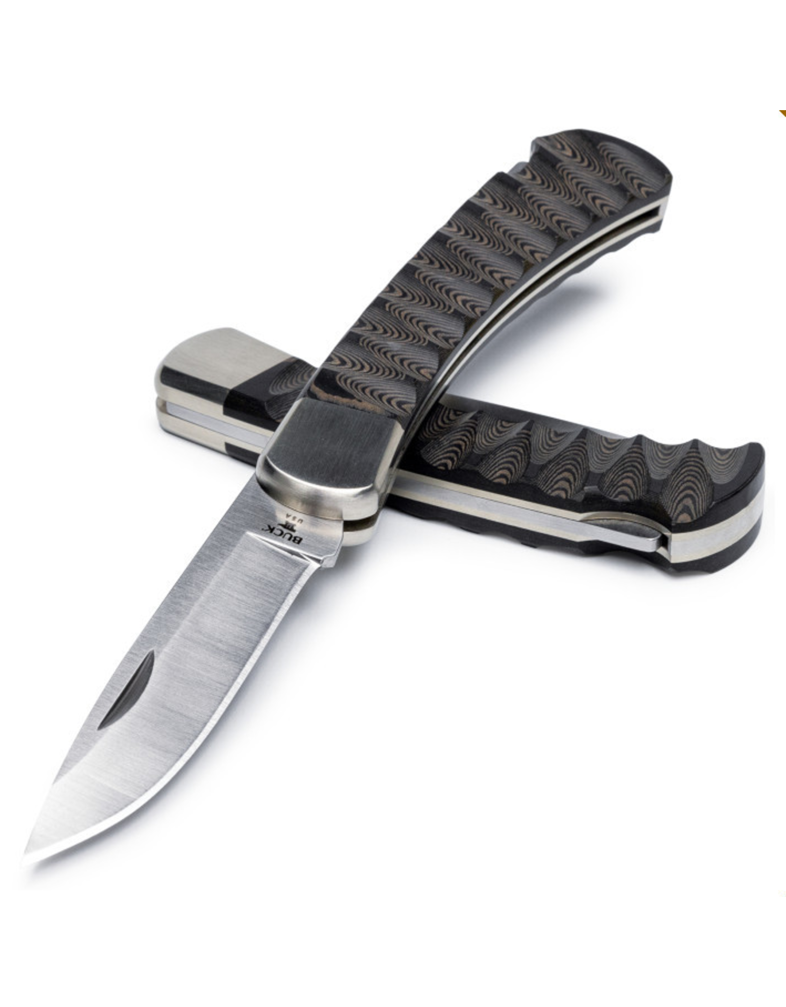 Buck Knives Buck Knives - Folding Hunter Pro - 3 3/4" Blade - S45VN - Black Scalloped Richlite Handle - 0110BKSLE-B/13530