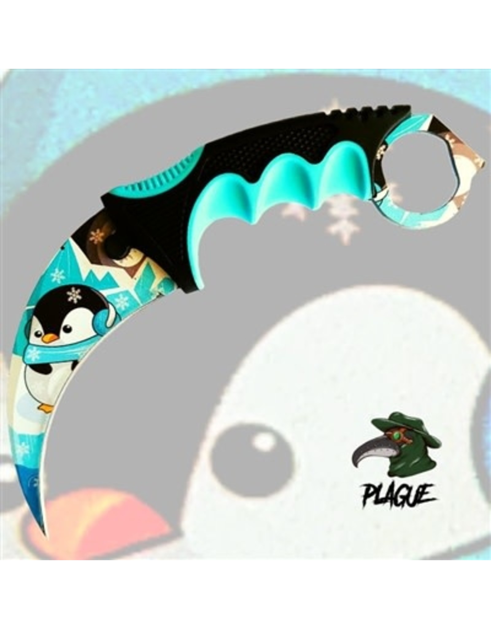 Plague Karambit Knife - Lil Chibi Penguin 125 21DT002-75BL