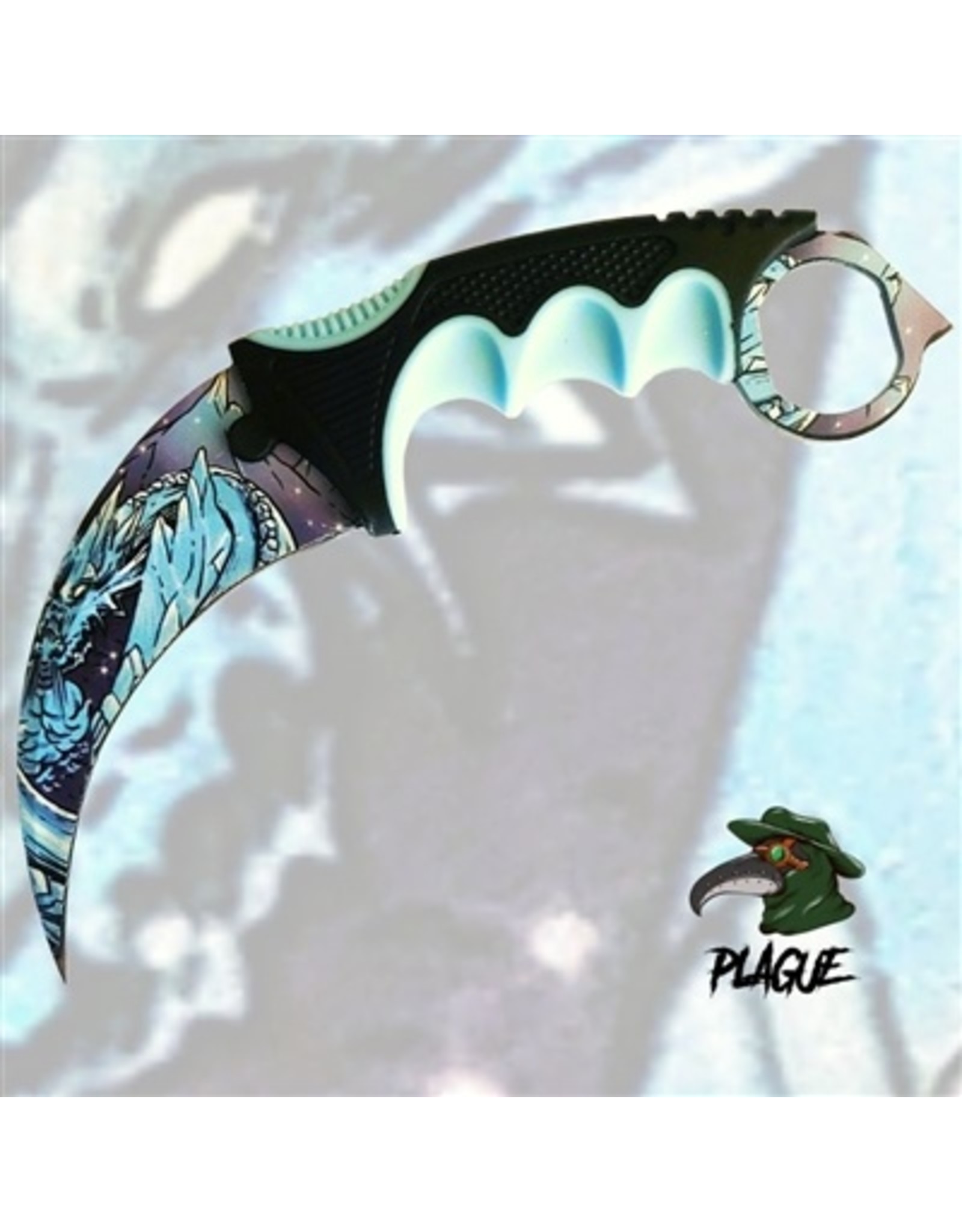 Plague Karambit Knife - Ice Dragon 130 21DT002-75DBL