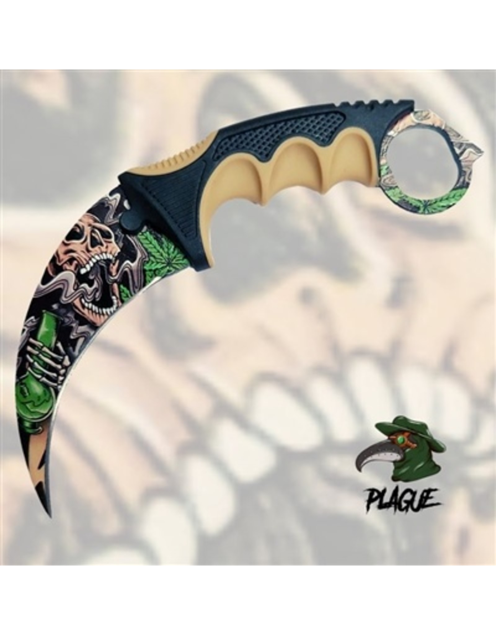 Plague Karambit Knife - Still Smokin 106 SD00175TNW
