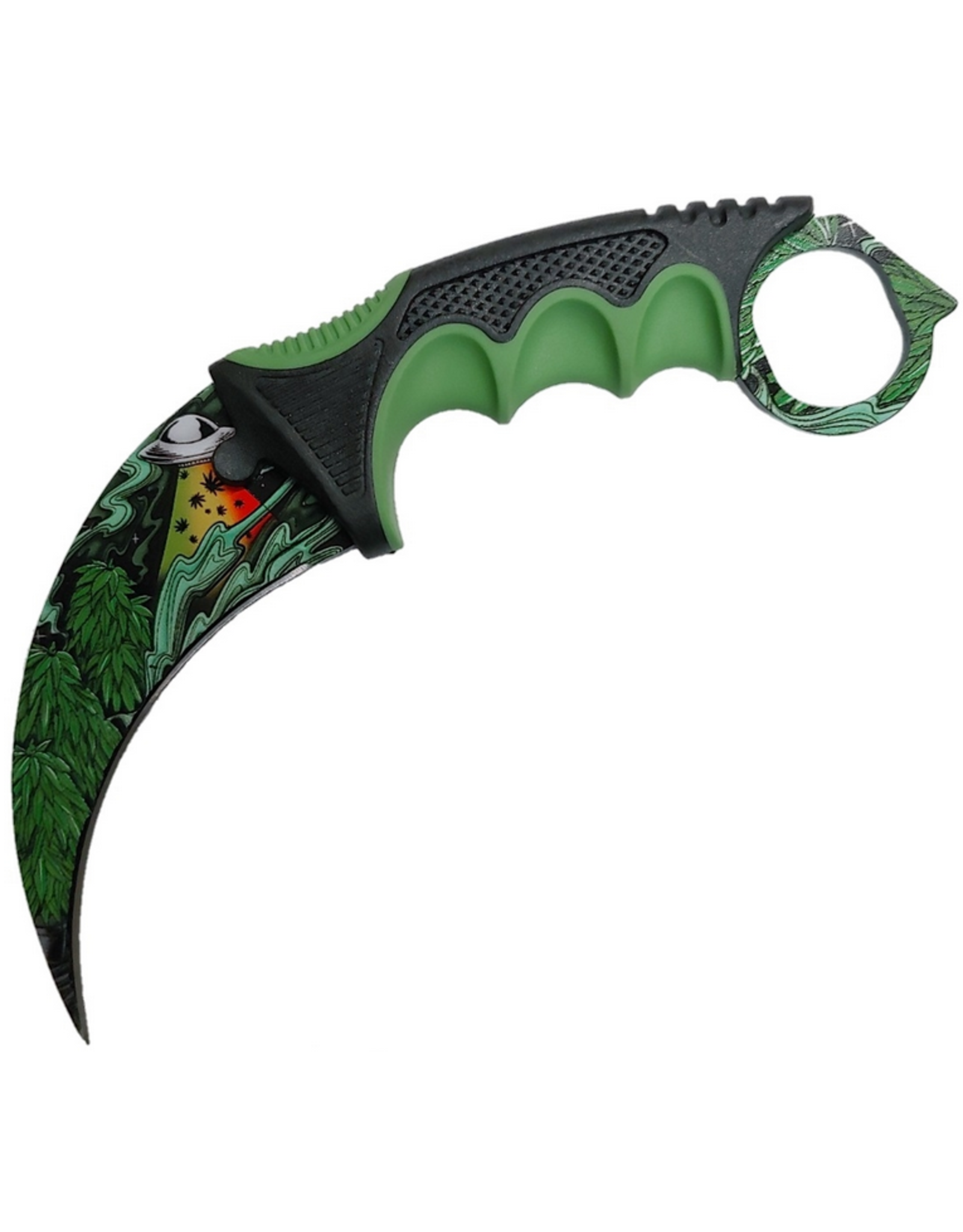 Plague Karambit Knife - They took our Weed 107 SD00175GNW - Bronson