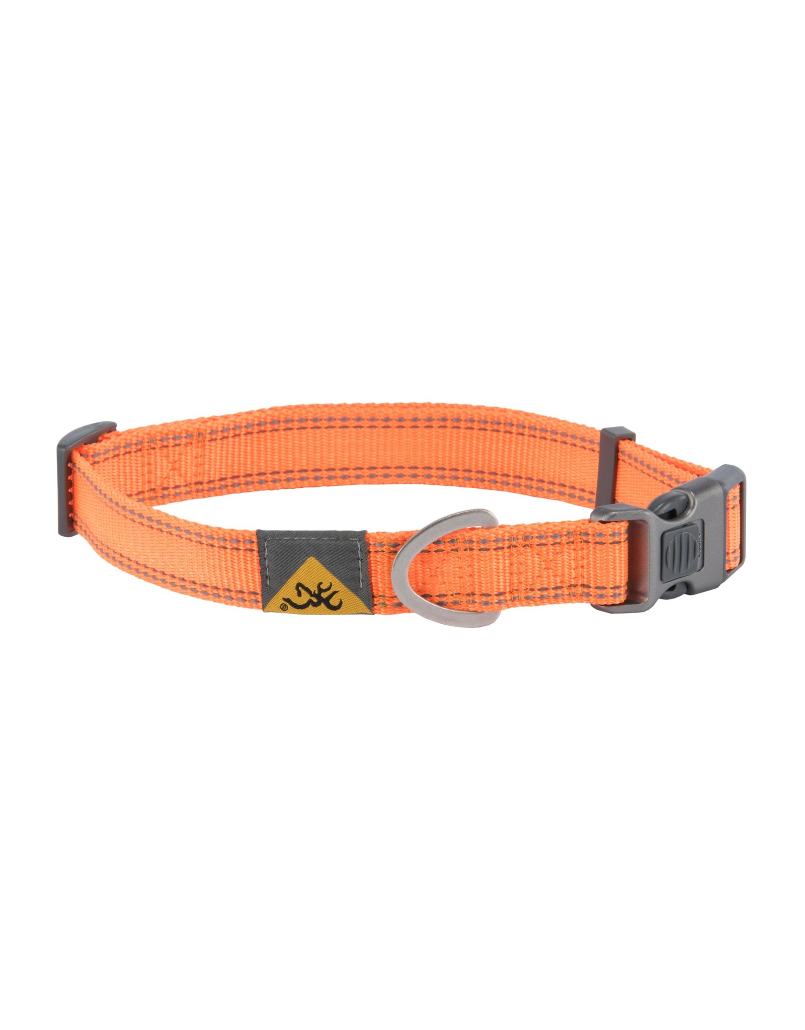 Browning Classic Webbing Dog Collar - Blaze Orange - Med