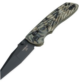 Hogue Deka ABLE Lock Folding Knife 3.25" CPM-20CV Black Cerakote Modified Wharncliffe Blade, G-Mascus Green G10 Handles, AXIS/Crossbar Lock - 24268