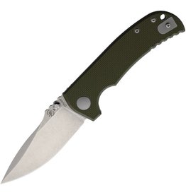 Spartan Blades Field Grade Les George ASTOR Folding Knife 3.625" CTS-XHP Stonewashed Blade, Textured Green G10 Handles, Liner Lock - SFBL8GR