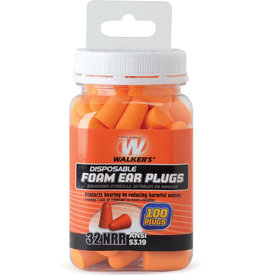 Radians Walkers GWP-FP-50PK Foam Ear Plugs, Orange, NRR 32dB, 100 pc Jar