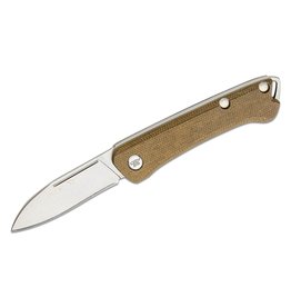 Buck Knives Buck 250 Saunter Slipjoint Folding Knife 2.375" 154CM Satin Drop Point Blade, OD Green Micarta Handles 0250GRS