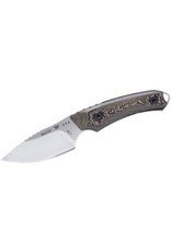 Buck Knives Buck 662 Alpha Scout Fixed Blade Knife 2.875" S35VN Satin Drop Point, Layered Gorge Patterned Richlite Handles, Leather Sheath - 13463