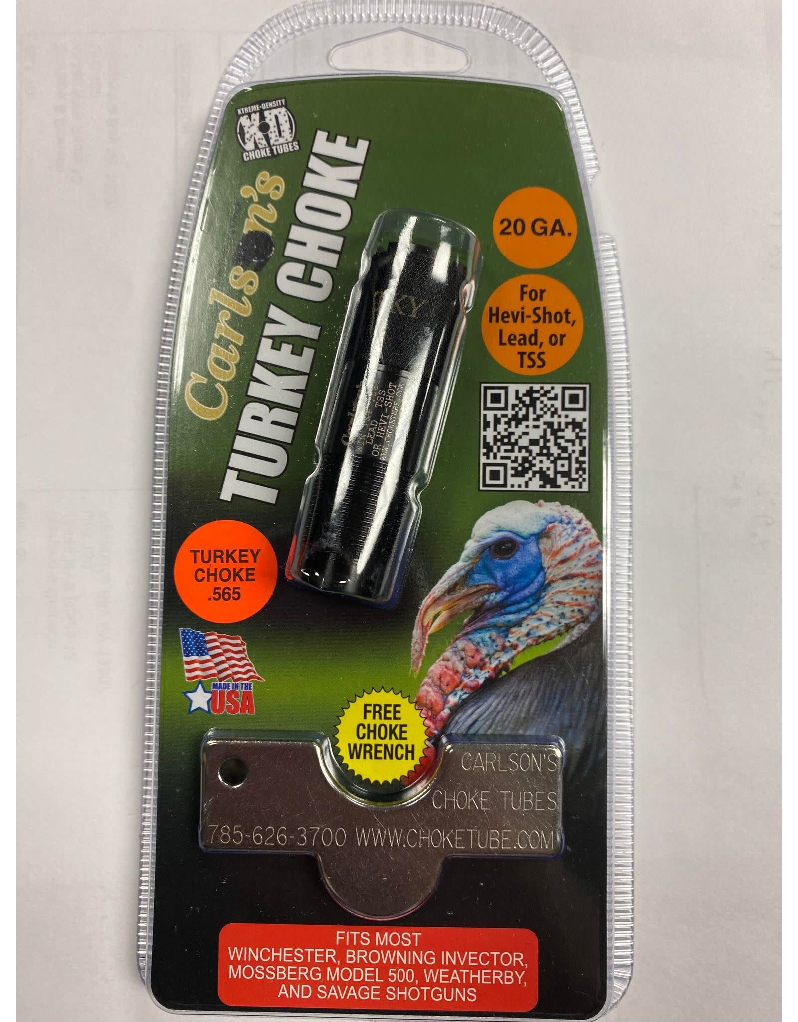 Carlson's Choke Tubes Carlson's Extended Turkey Choke .565 20GA - Fits Most Winchester , Browning Invector , Mossberg Model 500 , Weatherby & Savage Shotguns