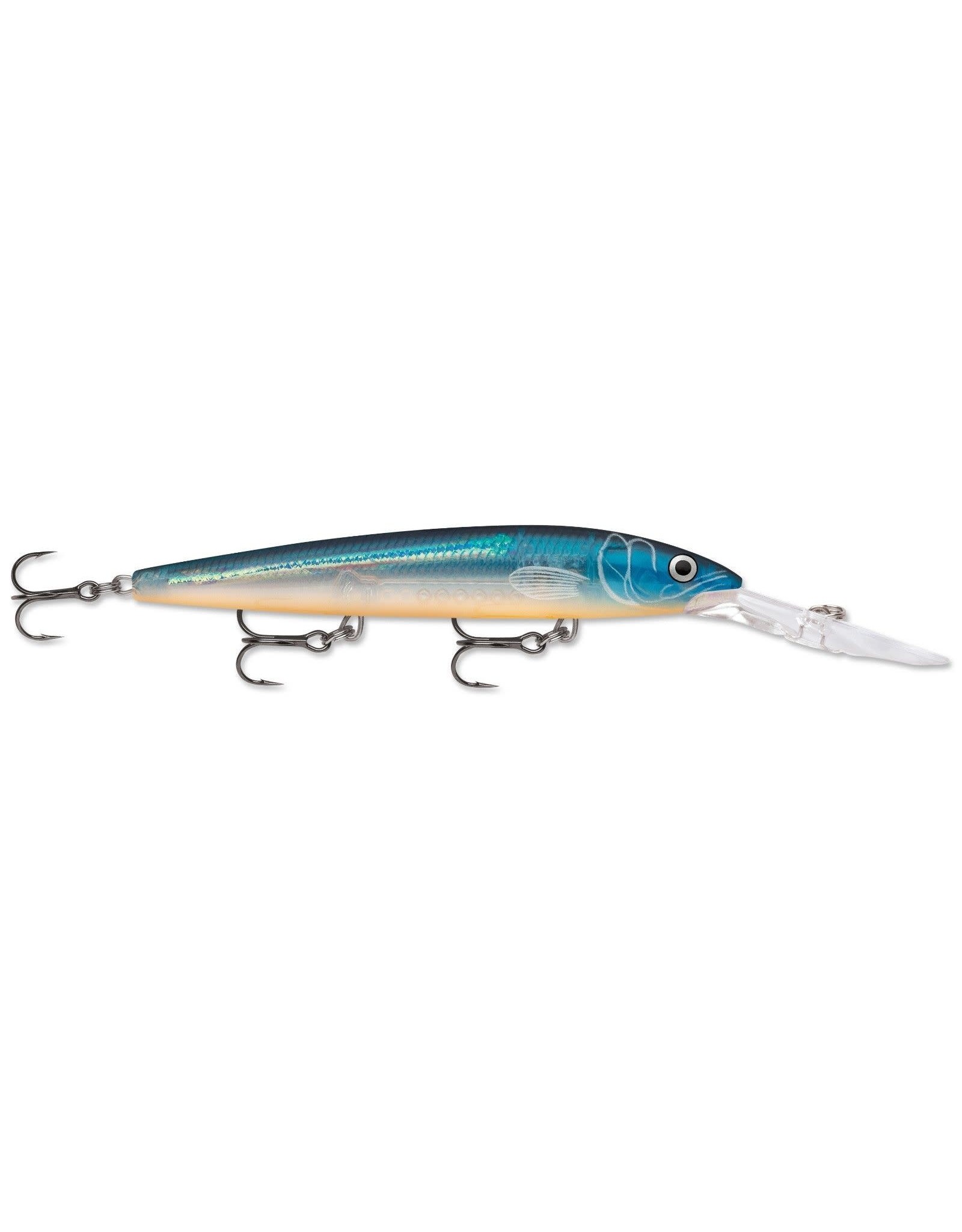 Rapala Rapala DHJ14BGH Deep Down Husky Jerk, Jerkbait, Suspending, Rattling, 10-20 Ft, #4 Hooks, Blue Ghost