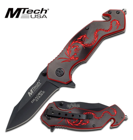 MTech 759BR Dragon Strike Rescue Linerlock Folding Pocket Knife