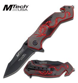 MTech Usa MTech 759BR Dragon Strike Rescue Linerlock Folding Pocket Knife