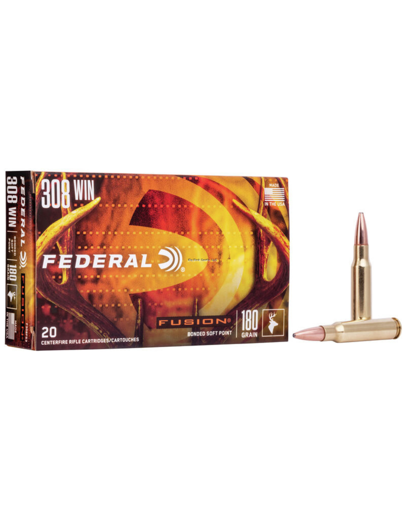 Fusion Ammunition Fusion F308FS3 Rifle Ammo 308 WIN, 180 Grains, 2600 fps, 20, Boxed