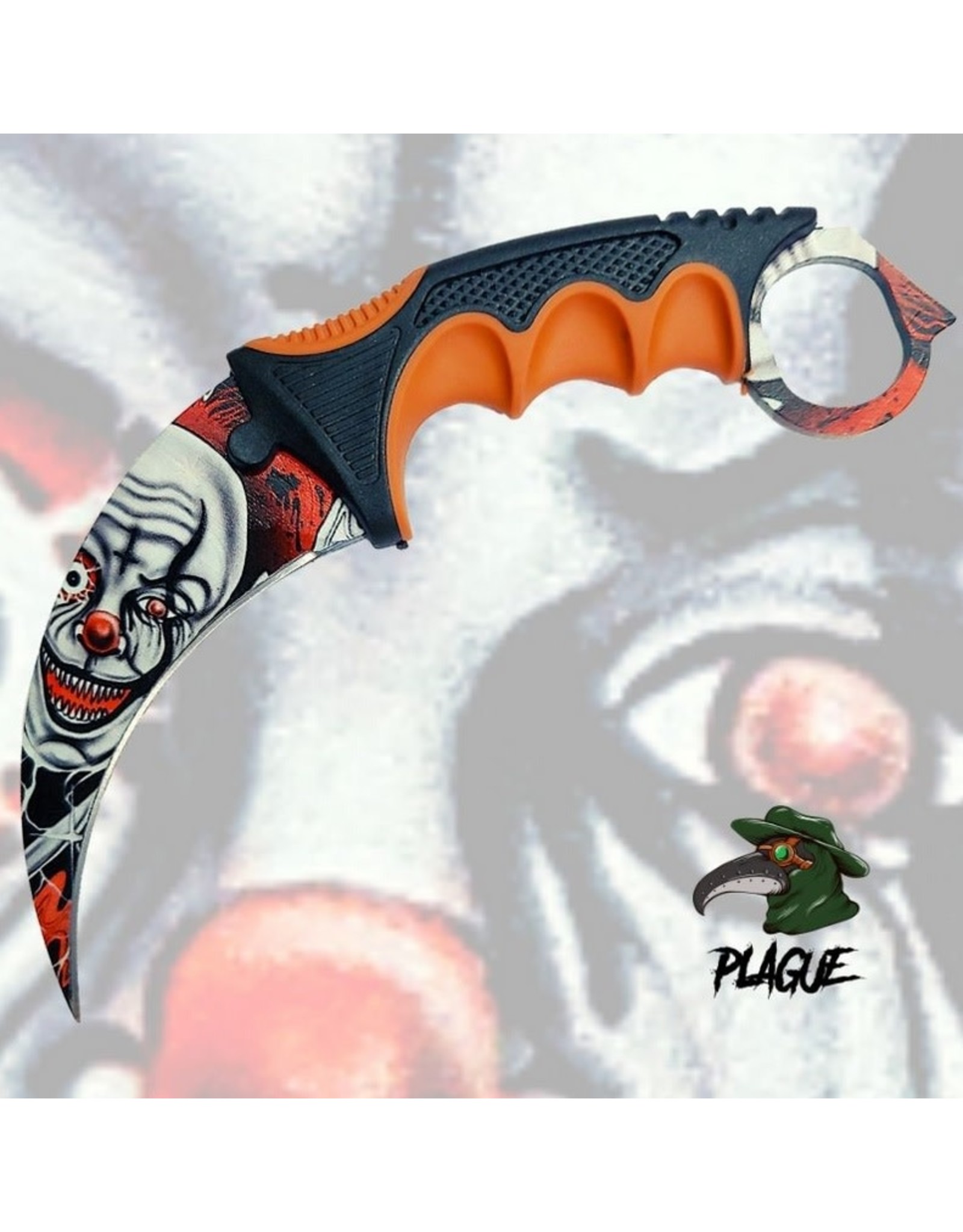 Plague Karambit Knife - Crazy Clown SD00175ORC