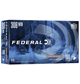 Federal Federal 308B Power-Shok Rifle Ammo 308 WIN, SP, 180 Grains, 2570 fps, 20, Boxed
