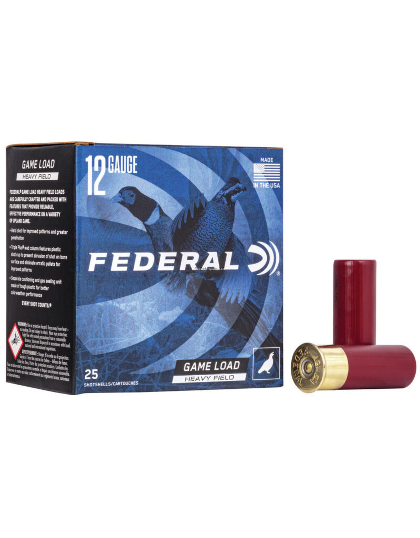Federal Federal H125 7.5 Game-Shok Upland - Heavy Field Shotshell 12 GA, 2-3/4 in, No. 7-1/2, 1-1/4oz, 3.19 Dr, 1220 fps