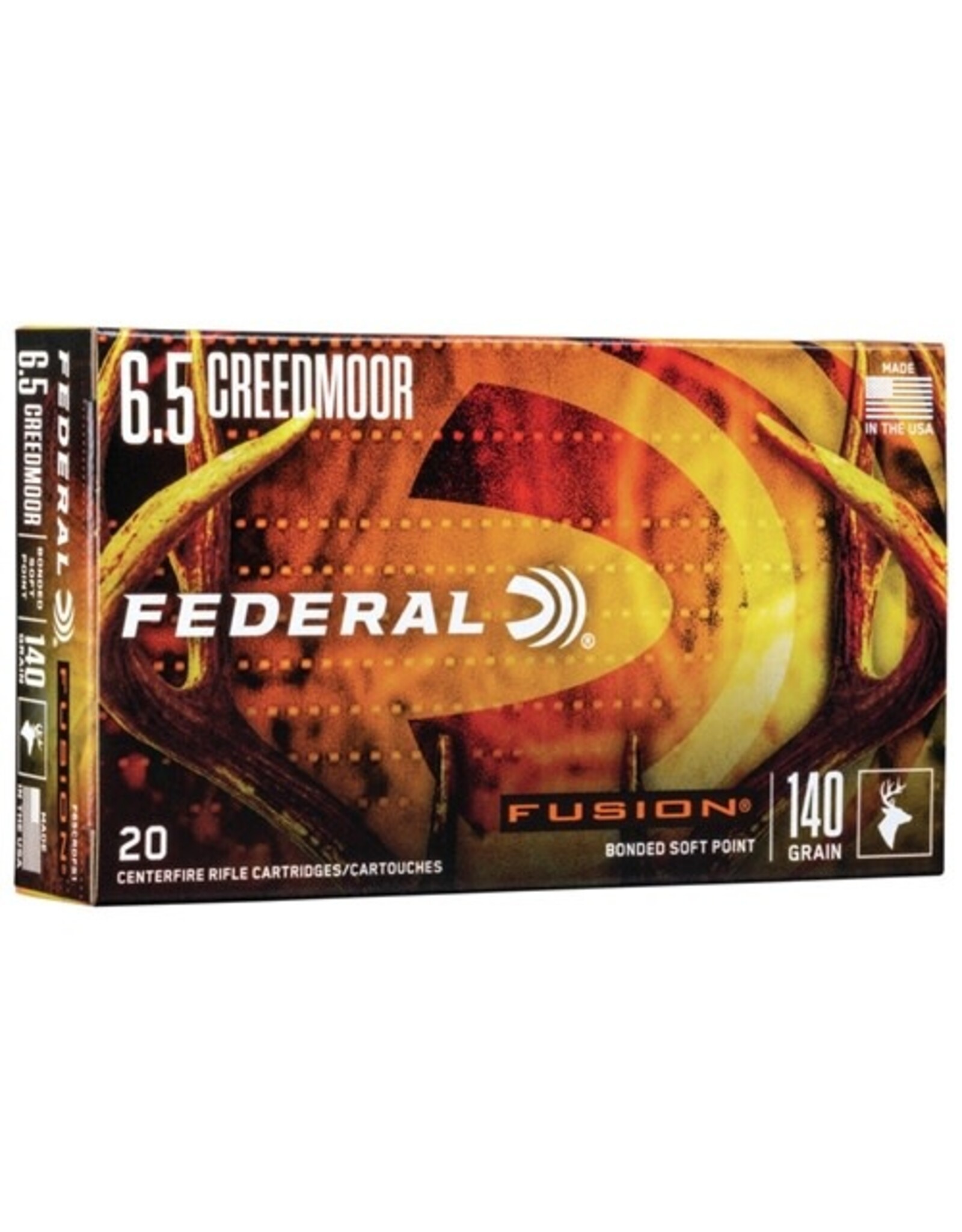 Federal Fusion F65CRDFS1 Rifle Ammo 6.5 Creed 140 Gr, 20/box
