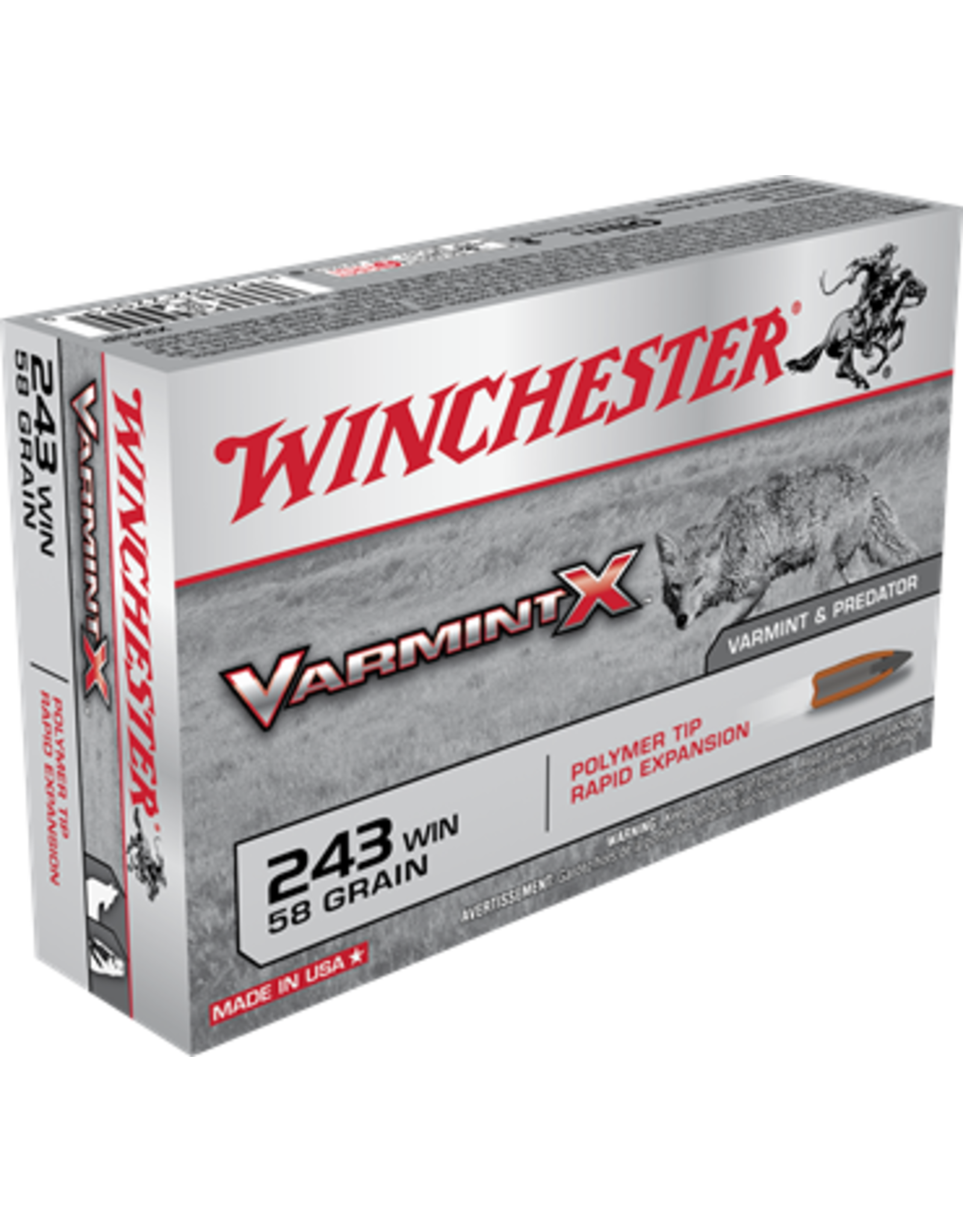 Winchester Winchester Varmint X 243 WIN VARMINT X 58GR POLYMER TIP