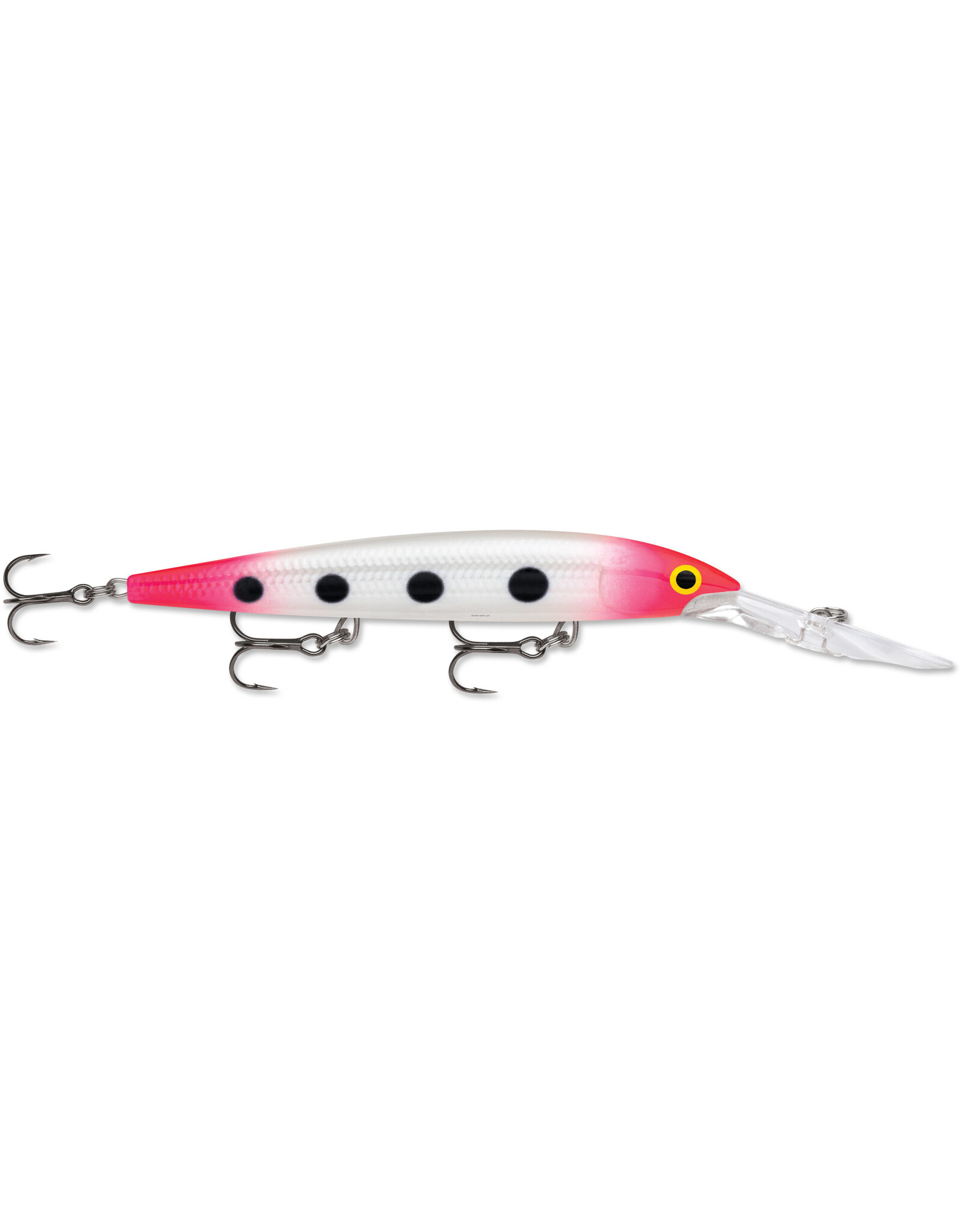 Rapala Rapala DHJ14PSQ Deep Husky Jerk 14, Suspending-Deep Diving, 5-1/2", 13/16oz, 10-20ft, #4 Trebles, Pink Squirl