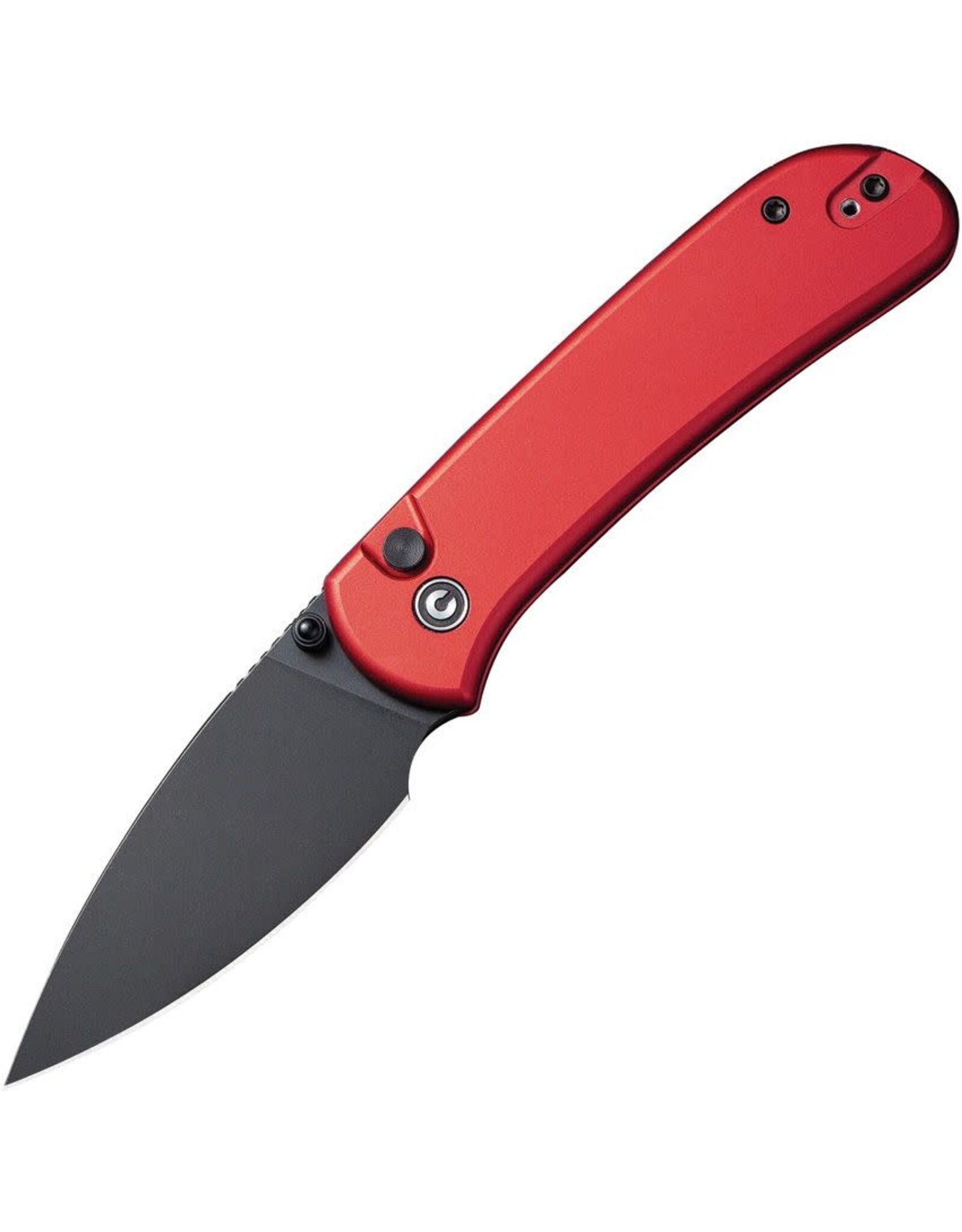 Civivi CIVIVI Knives Qubit Folding Knife 2.98" 14C28N Black Stonewashed Drop Point Blade, Red Aluminum Handles, Button Lock - C22030E-2