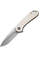 Civivi CIVIVI Knives C907A-3 Elementum Flipper Knife 2.96" D2 Satin Blade, Ivory Frag G10 Handles, Liner Lock