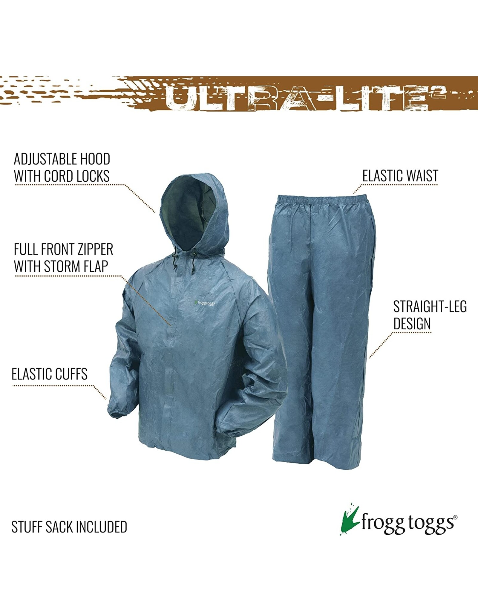 Frogg Toggs Frogg Toggs Men's Ultra-Lite II Blue Rain Suit