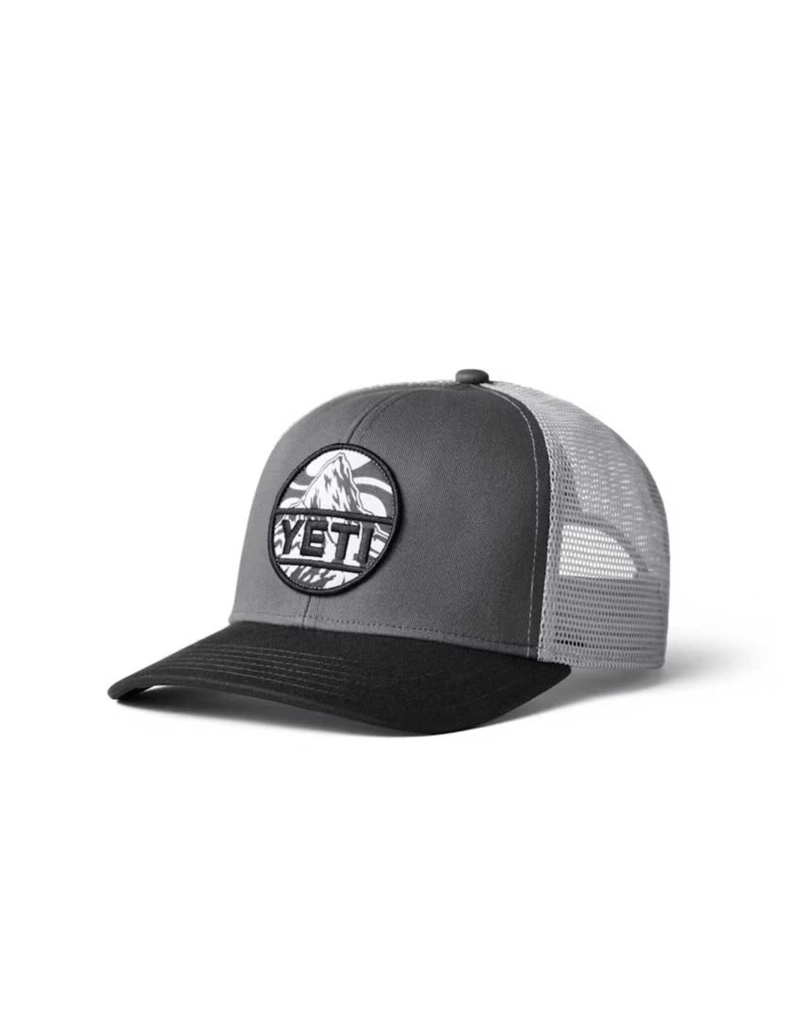 Yeti Yeti Mountain Badge Trucker Hat - Black