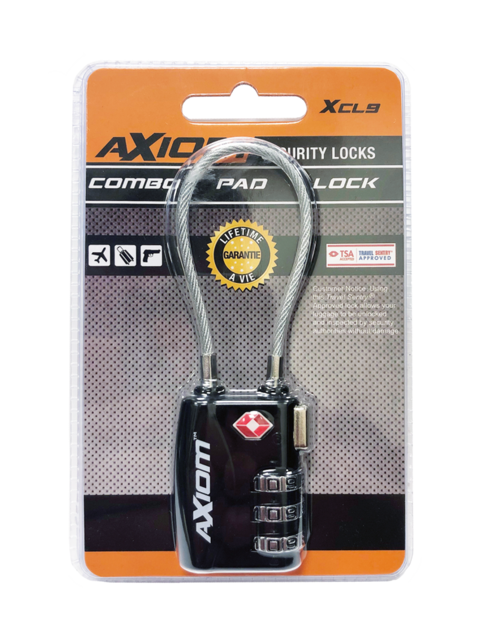 Axiom Axiom Combination Cable Lock  XCL9