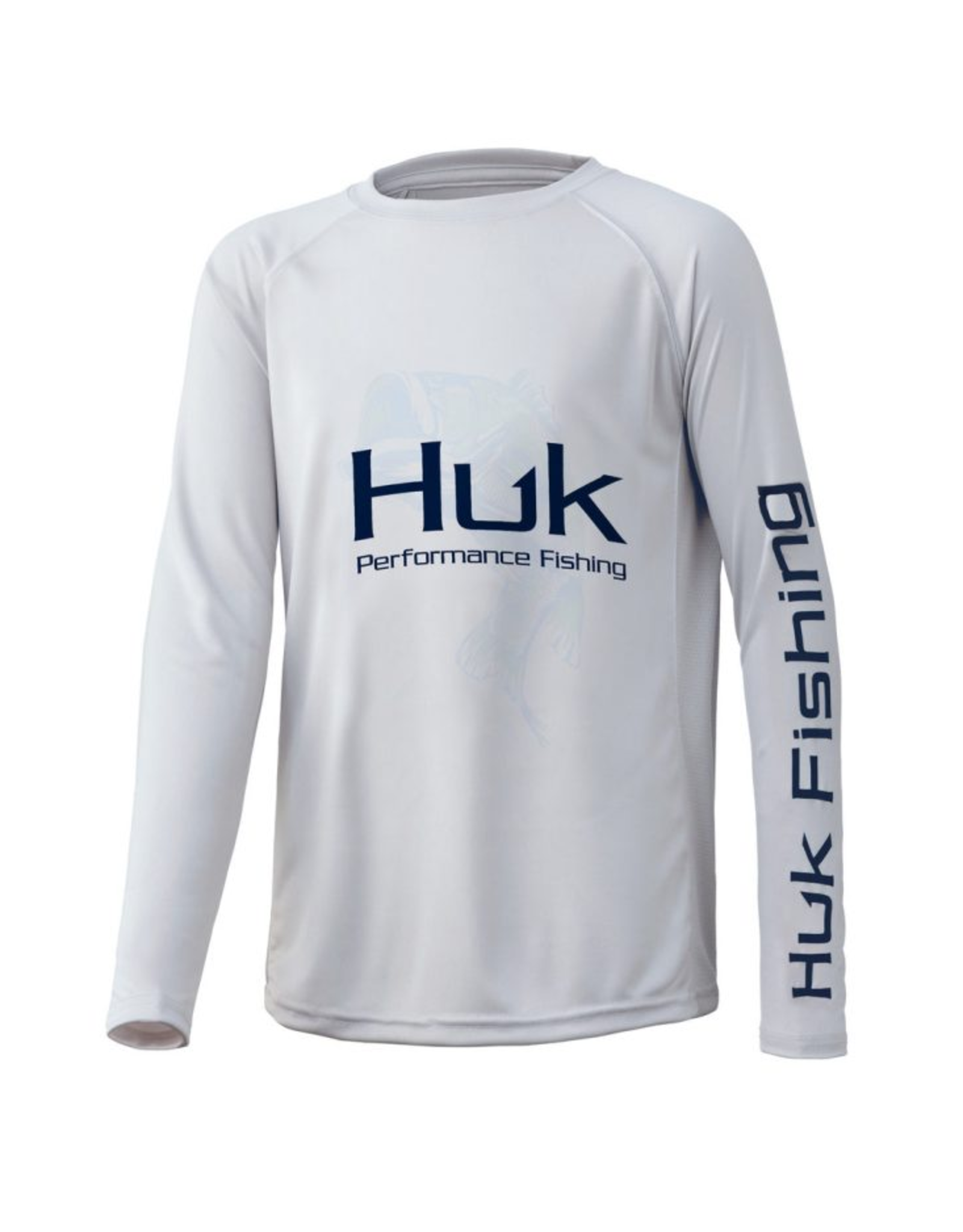 Huk Huk Youth Pursuit Long Sleeve - Big Mouth Sun White