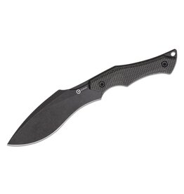 Civivi CIVIVI Knives Nathaneal Matlack Vaquita II Mini Fixed Blade Neck Knife 3.2" Nitro-V Black Stonewashed Kukri Blade, Dark Green Canvas Micarta Handles, Kydex Sheath - C047C-3