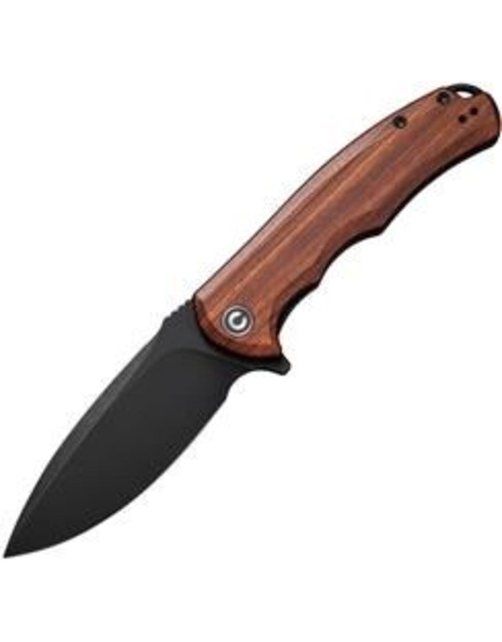 Civivi CIVIVI Knives C803H Praxis Flipper Knife 3.75" 9Cr18MoV Black Stonewashed Drop Point Blade, Cuibourtia Wood Handles