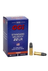 CCI CCI 0035 Standard Velocity Rimfire Ammo 22 LR, LRN, 40 Grains, 1070 fps, 500 Rounds, Boxed