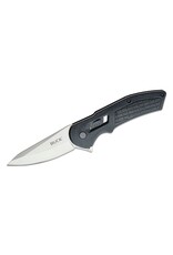 Buck Knives Buck 261 Hexam Flipper Knife 3.33" Satin Drop Point Blade, Black Injection Molded Handles with Black Inlay 0261BKS