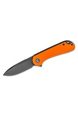 Civivi CIVIVI Knives C907Y Elementum Flipper Knife 2.96" D2 Black Stonewashed Blade, Orange G10 Handles, Liner Lock
