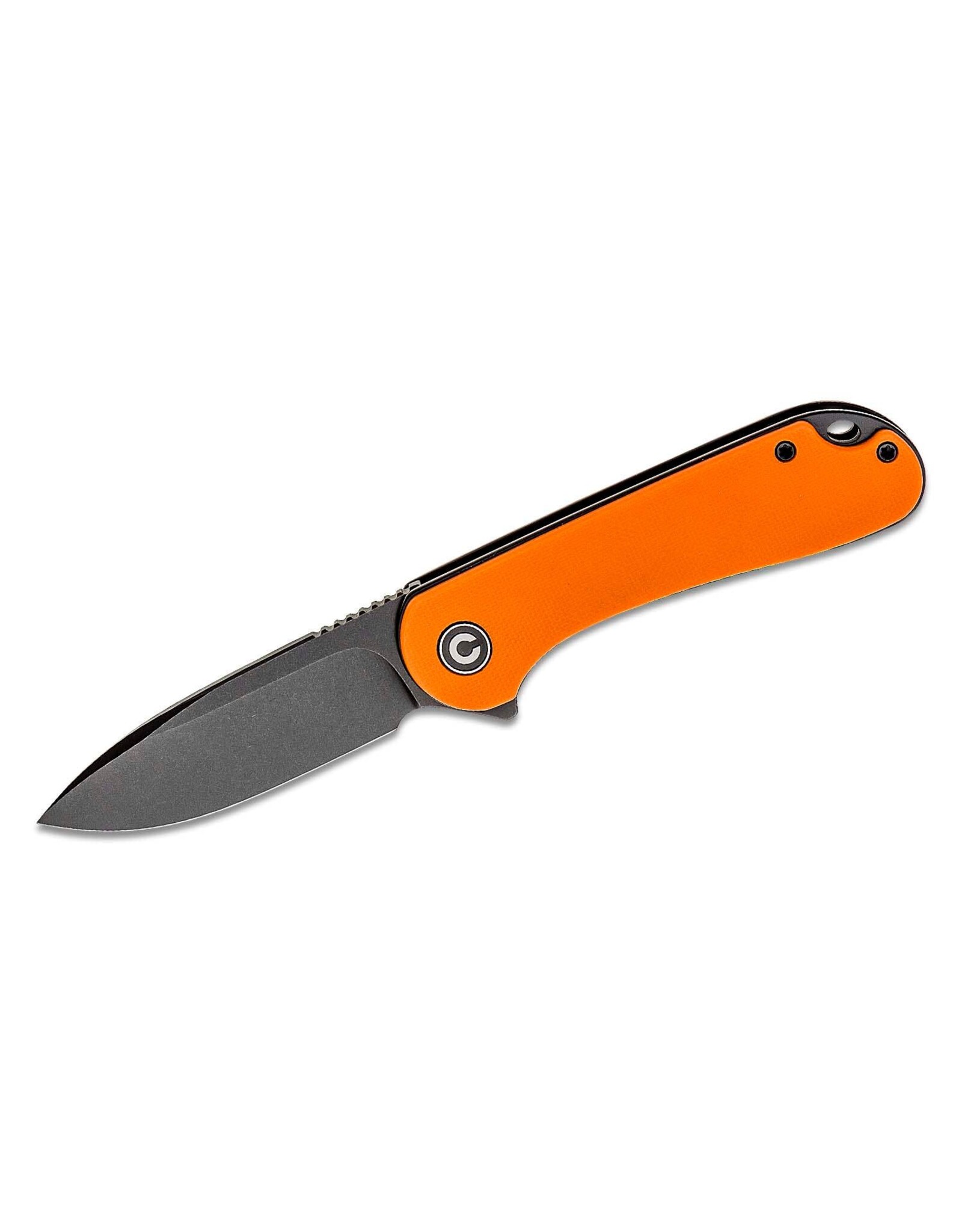 Civivi CIVIVI Knives C907Y Elementum Flipper Knife 2.96" D2 Black Stonewashed Blade, Orange G10 Handles, Liner Lock