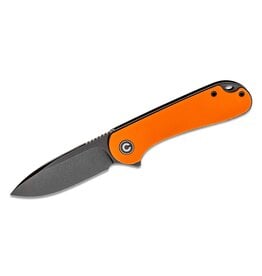 Civivi CIVIVI Knives C907Y Elementum Flipper Knife 2.96" D2 Black Stonewashed Blade, Orange G10 Handles, Liner Lock