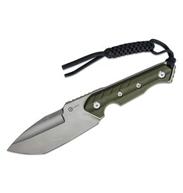 Civivi CIVIVI Knives Maciej Torbe Maxwell Fixed Blade Knife 4.74" D2 Stonewashed Spear Point Tanto, OD Green G10 Handles, Kydex Sheath - C21040-2
