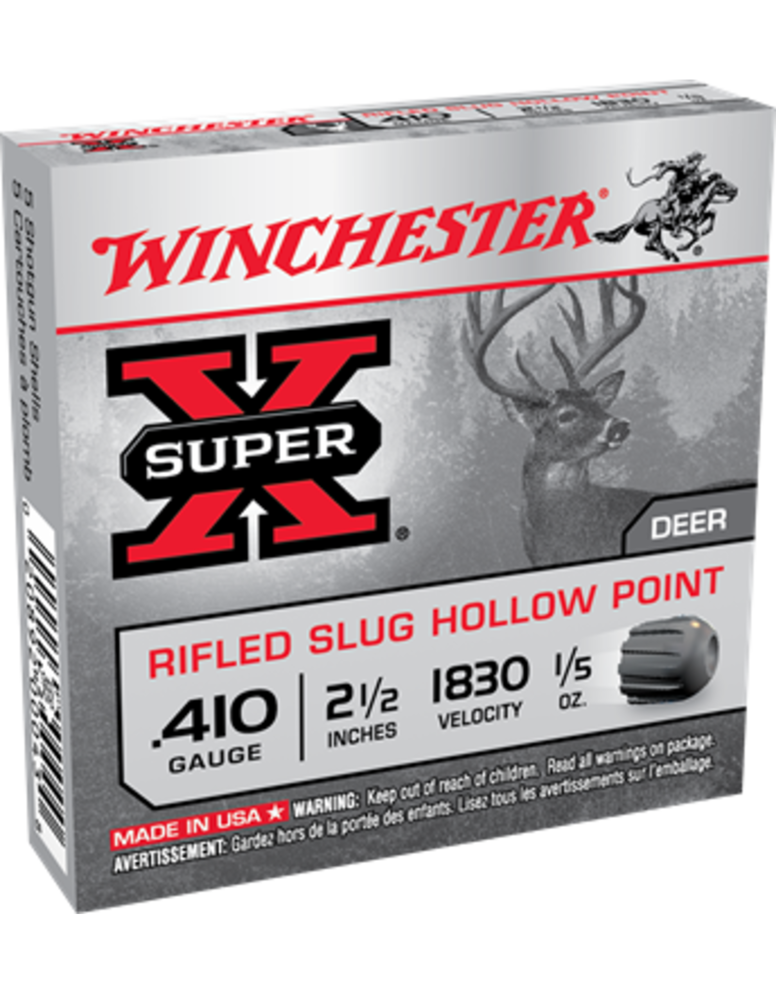 Winchester Winchester 410GA 2.5"  Rifled Slug HP 1/5oz