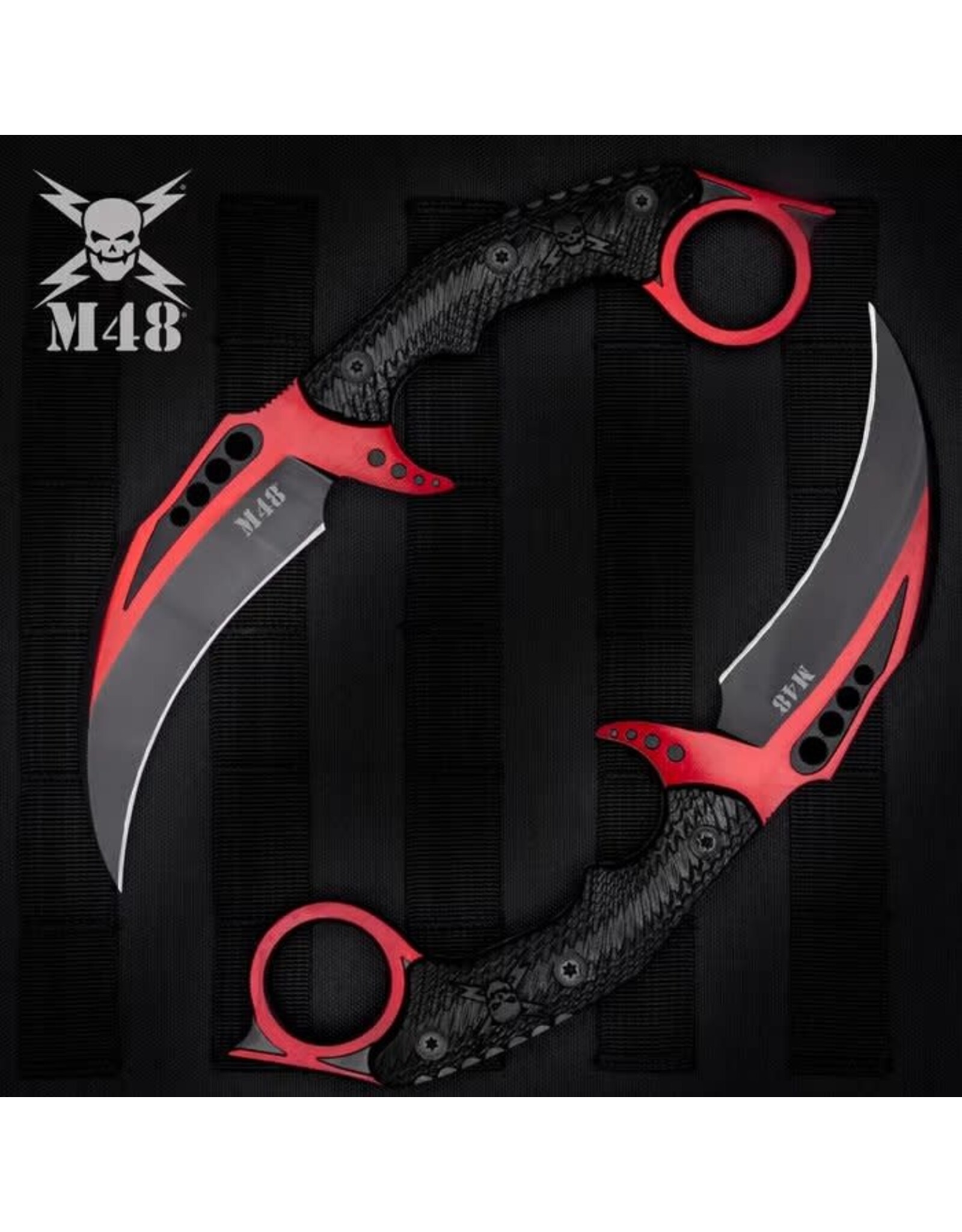M48 M48 Red Liberator Falcon Karambit And Sheath UC3334RD