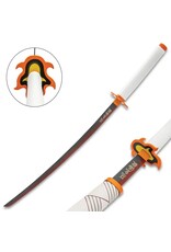 BK5587 Kyojuro Rengoku Demon Slayer Sword And Scabbard - Anime, Stainless Steel Blade, Cord-Wrapped Handle