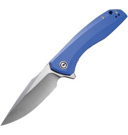 Civivi CIVIVI Knives C801F Baklash Flipper Knife 3.5" 9Cr18MoV Satin Drop Point Blade, Blue G10 Handles, Liner Lock