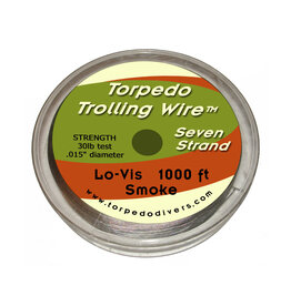 Torpedo Fishing Products Torpedo Trolling Wire 19-Strand 1000FT Breaking Strength #40
