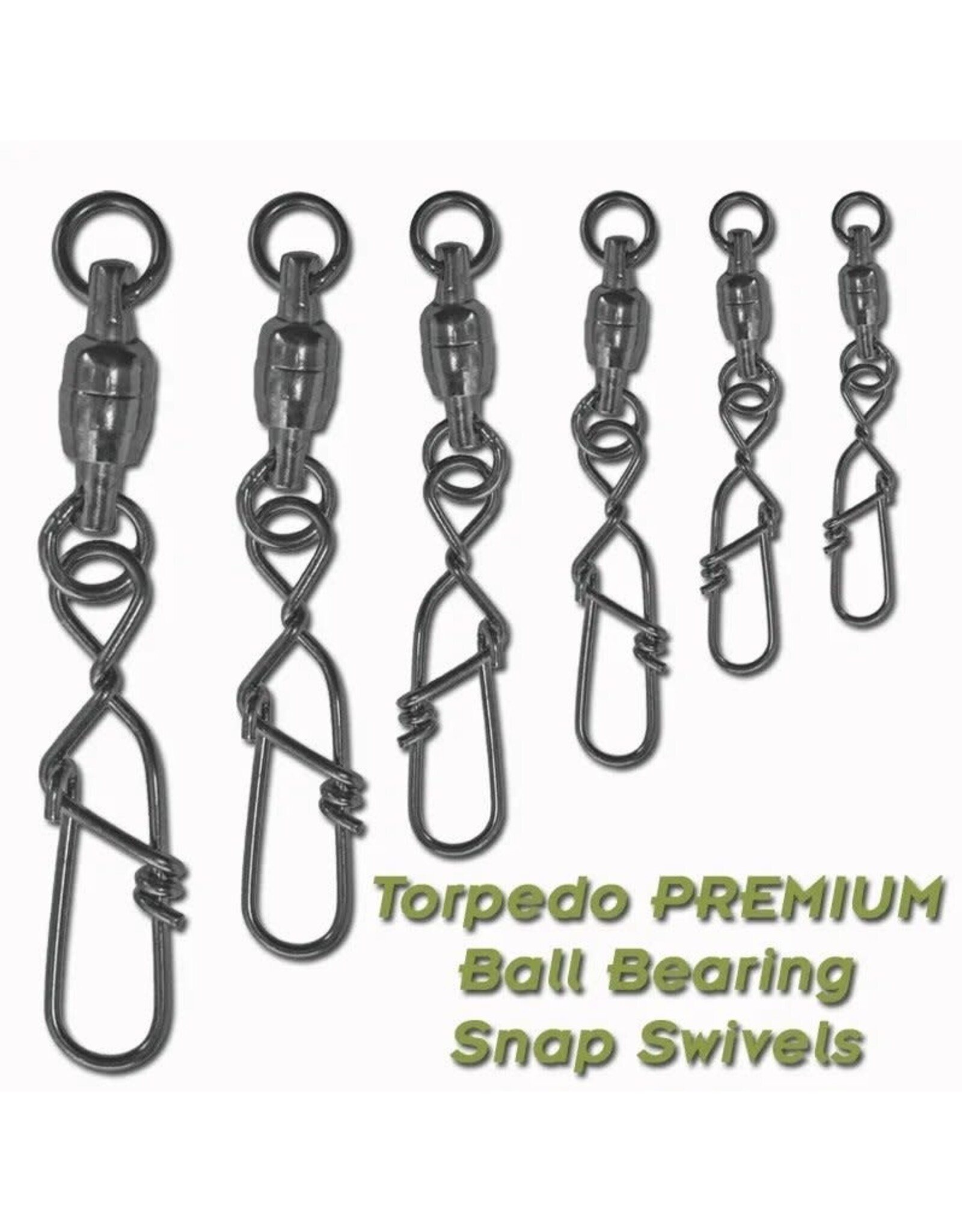 Torpedo Premium Ball Bearing Snap Swivels (10 Pack) - Bronson
